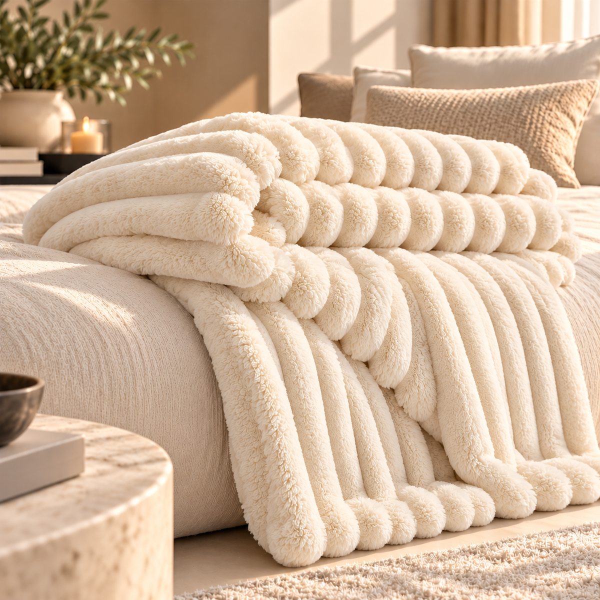 Boekel Kuscheldecke in Creme