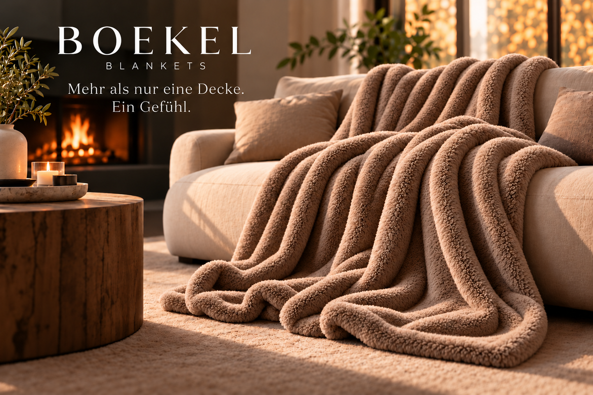 Boekel Blankets – braune Kuscheldecke mit gerippter Struktur